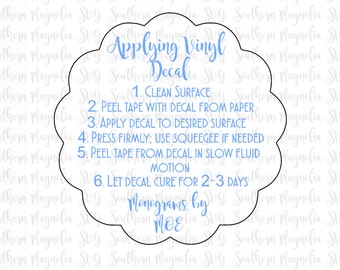 vinyl sticker printable cricut Vinyl and Card BUNDLE Instructions Print Decal Care Apply