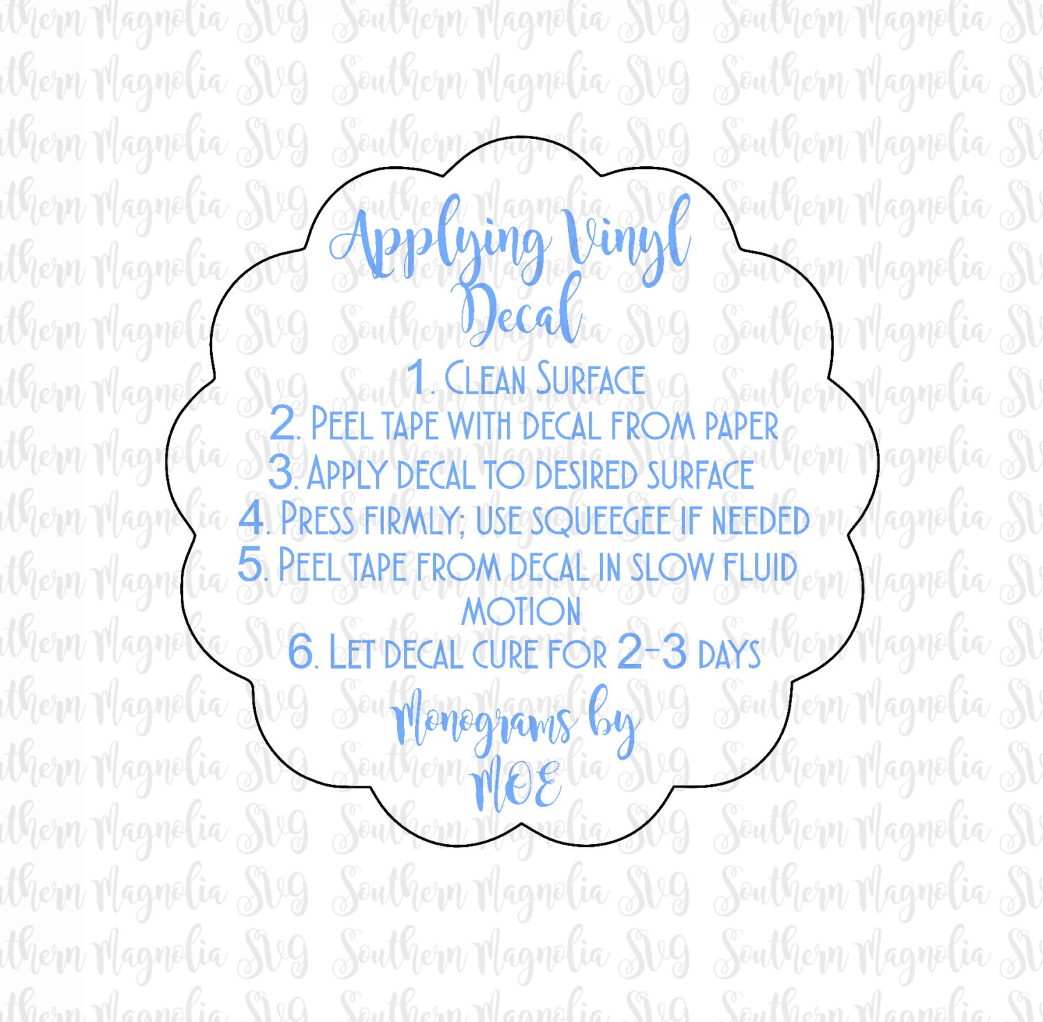 Free Printable Vinyl Decal Application Instructions Printable