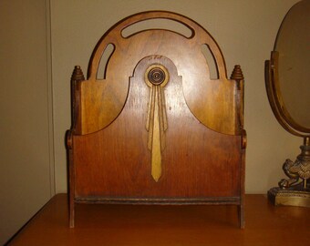 Art Deco Magazine Rack Wood