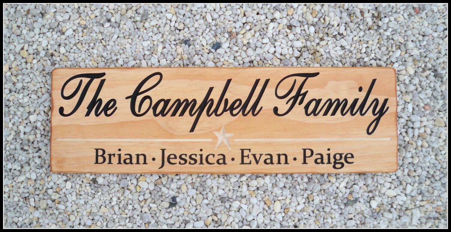 Custom Wood Signs Carved Wood Signs Last Name Signs