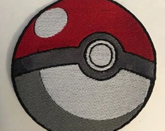 Iron On Patch Inspired Fan Art Pokemon PokeBall
