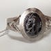 Whiting & Davis Hematite Clamper Bracelet – Cleopatra Egyptian Revival – 1950s Jewelry