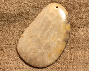 No. 14 4558550022912 55mm fossil coral gemstone pendant