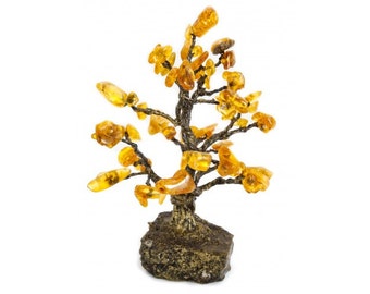Small amber statue, Baltic Amber Tree, Souvenir, Home Decor, Amber decor, Amber gift