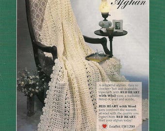 Vintage Crochet Primrose Path Afghan blanket instant download crochet pattern