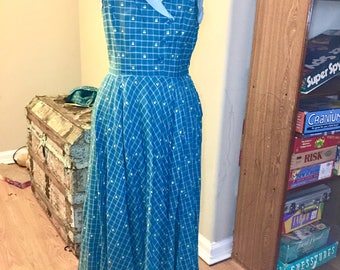 Beautiful handmade dress with matching belt and bolero from the 1950s