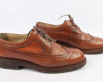 VINTAGE Derby FENESTRIER UNIC Leather Brown Goodyear Uk 7 E / Fr 40.5 very good condition (3204)