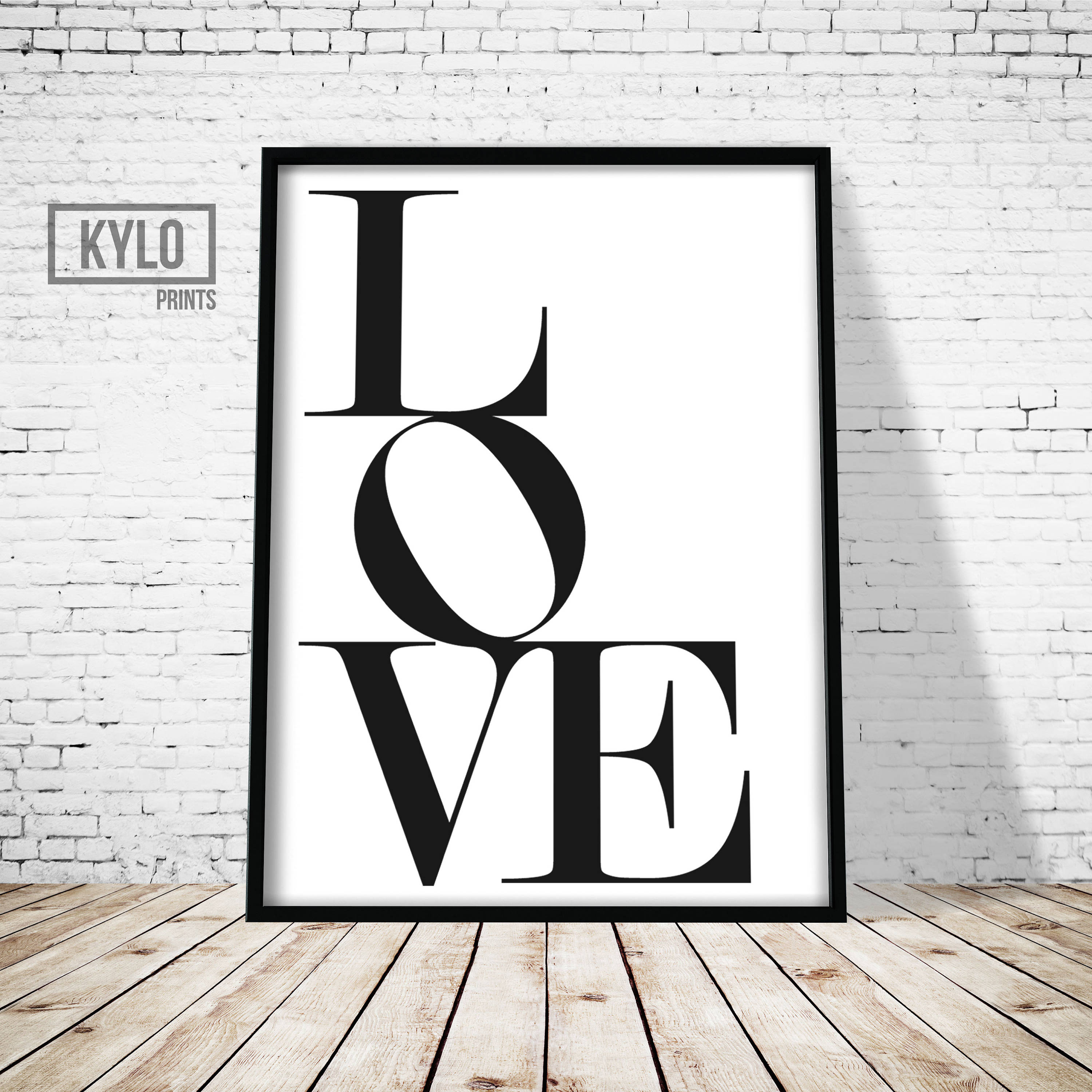 Love Print Love Wall Art Love Printable Elegant Typography