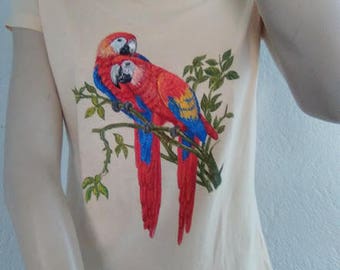 T-shirt short sleeve painted by hand