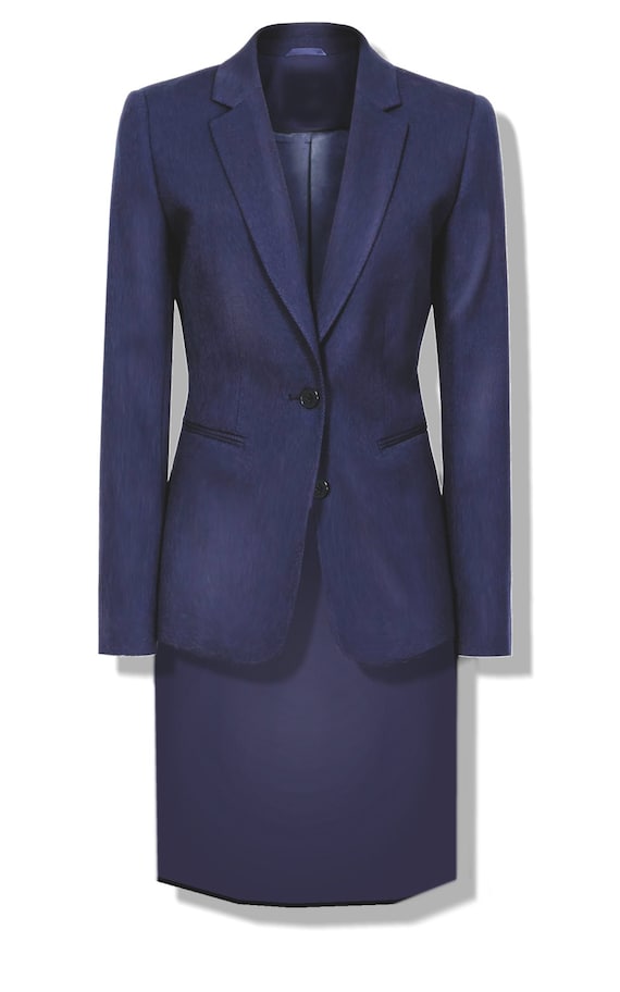 Classic women's suit pattern, 44 small size to print in A4 sheets from