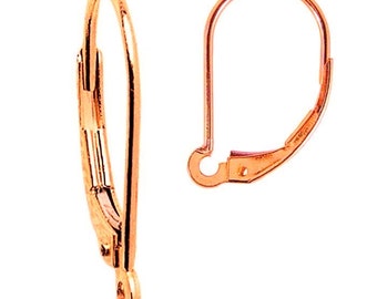 Our Exclusive 14K ROSE Gold Filled INTERCHANGEABLE Leverback Earring Wires USA