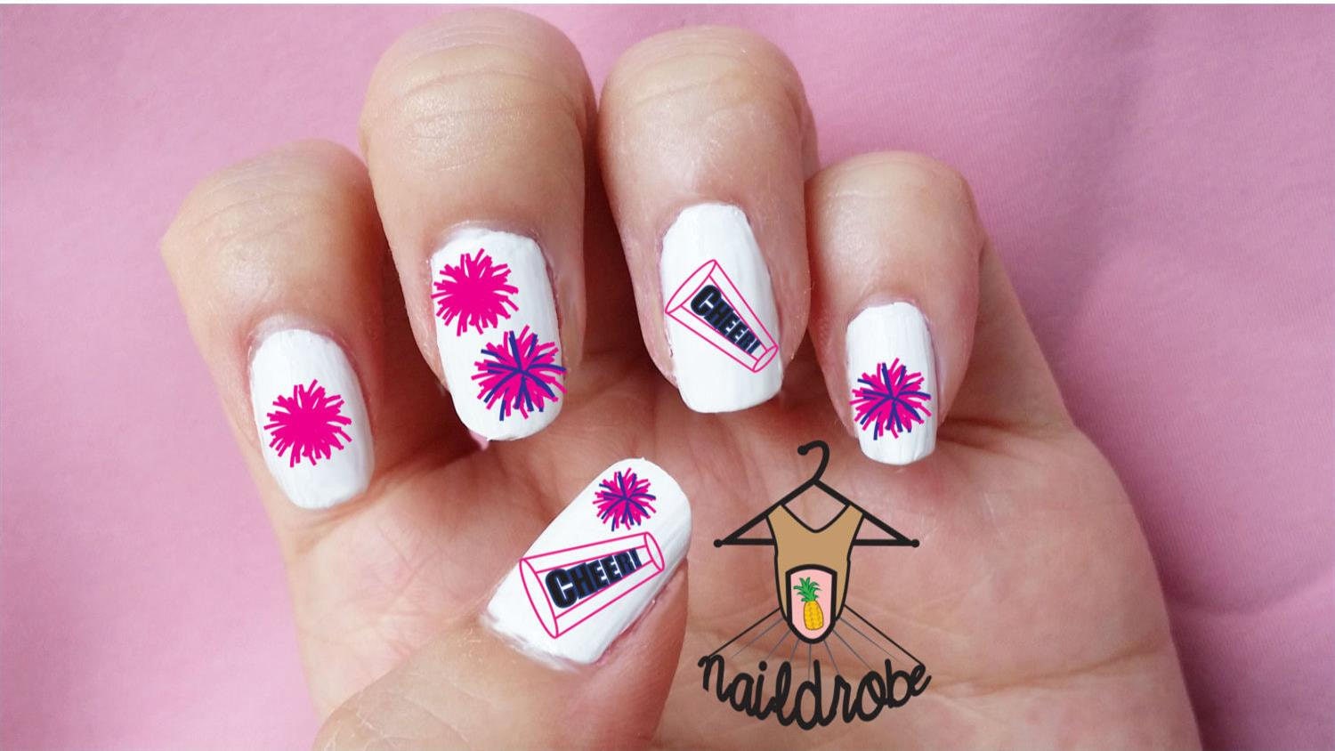 30 Cheerleading Nail Decals Waterslide Nail Decal