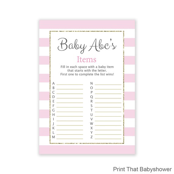 baby shower items list