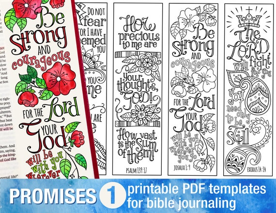 GOD'S PROMISES Bible journaling printable templates GOD'S PROMISES Bible journaling printable templates
