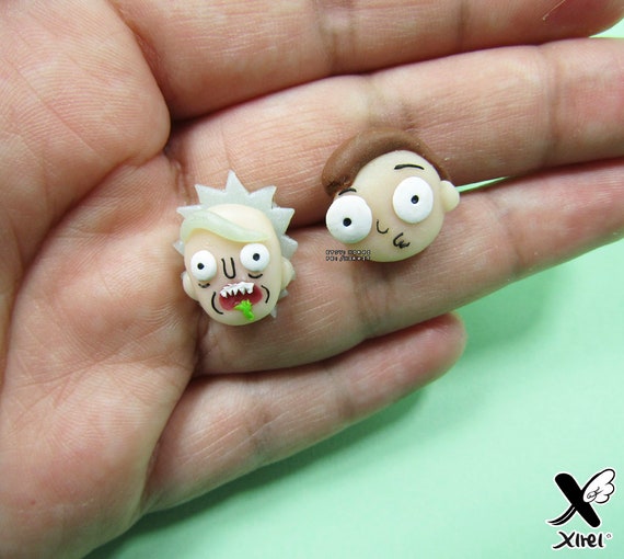 Pendientes Rick y Morty Handmade