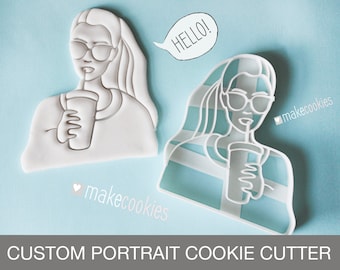 Custom Portrait Cookie Cutter 4"