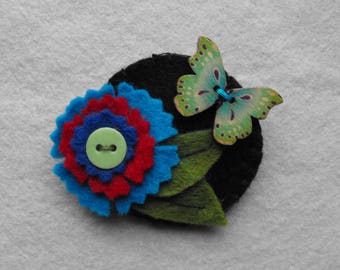 Butterfly Flower Garden Brooch