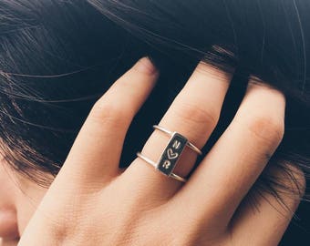 Initial Ring, Promise Ring For Her, Personalized Ring, Promise Ring, Girlfriend Gift, Personalized Jewelry, Simple Promise Ring, Initial