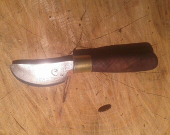 Hand forged coil spring knife