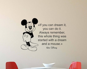 Mickey mouse quote | Etsy