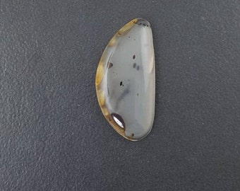 Montana Agate Cabochon, 37x19mmmm, agate cab, agate cabochon, hand cut cab, large agate cab, large cabochon