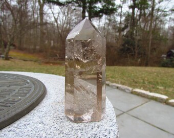 Smokey Quartz Crystal Point - Natural Smokey Quartz Obelisk - Quartz Tower