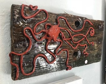 Driftwood Octopus Sculpture