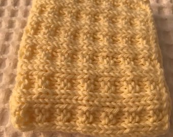 Dish Cloth / Wash Cloth Hand Knitted All Cotton Pastel colours