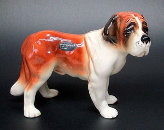 Vintage Coopercraft Saint Bernard Dog Figurine
