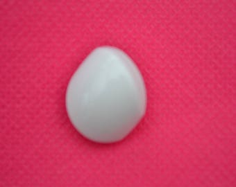 set of 6 buttons drop white 20mm