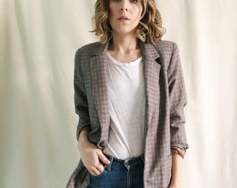 Vintage Plaid Blazer // S/M