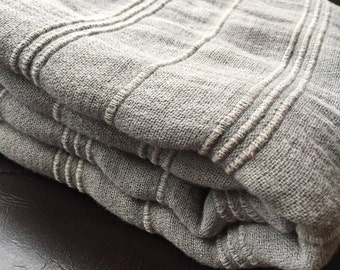 Turkish Towel Peshtemal towel Cotton Peshtemal Stone washed Grey Towel Soft, genuine handloomed