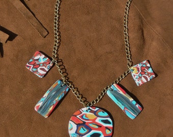 "Yucatan" #collier #necklace #hippiestyle #bijouxethniques #ethnicjewels #yucatan #bijouxamerindiens #boho polymer clay necklace
