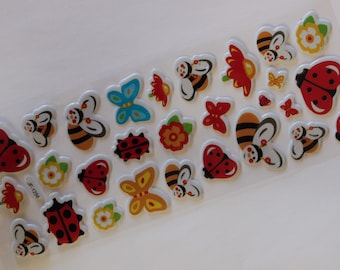 sheet of 28 bugs scrapbooking stickers
