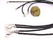 Round neck cotton black 2mm size 50 cm silver necklace pendant, cord cotton - W108