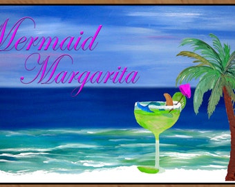 Mermaid Margarita indoor-outdoor floor mat