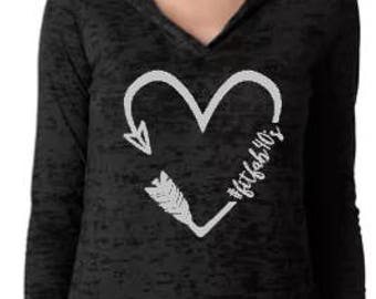 Fit Fab 40s Heart - Burnout Hoodie
