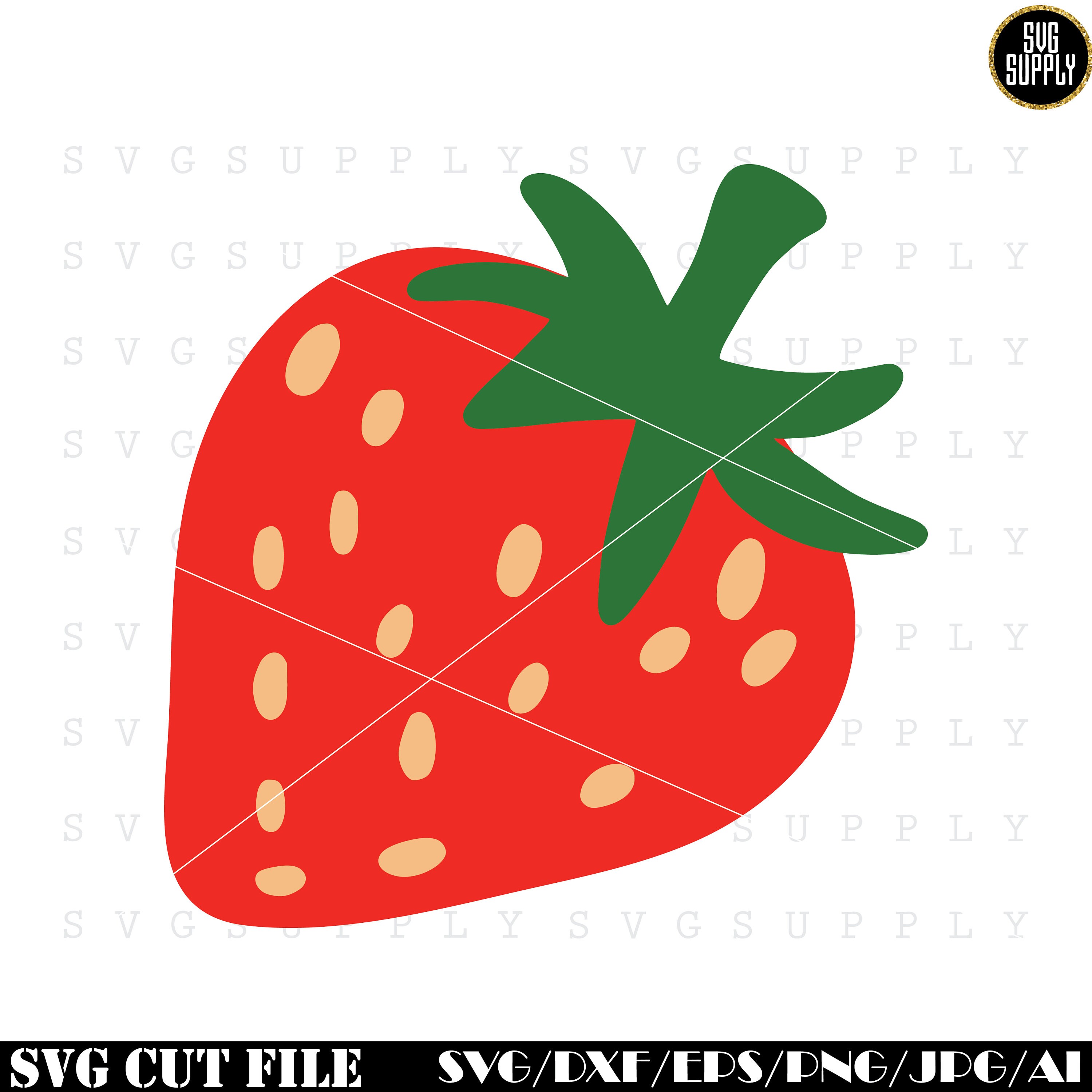 Download Strawberry Svg Fruit svg cut file vinyl decal for silhouette