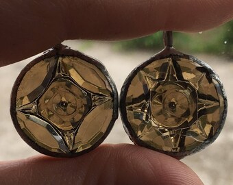 Vintage Smoky Topaz West German crystal pendant