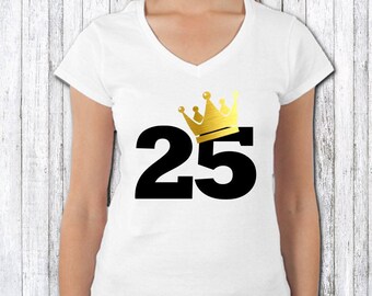 25th birthday shirt | Etsy