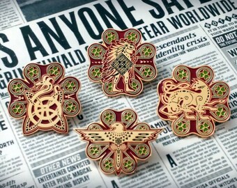 Fantastic Beasts themed "Ilvermorny" School Houses Enamel Lapel Pin(s) - Choose one