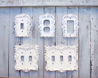 Light Switch Plates, Light Switchplates, Wall Plate Cover, Light Switch Cover Plates, Shabby Chic, Wall Plates, Switch Cover, Wall Plates