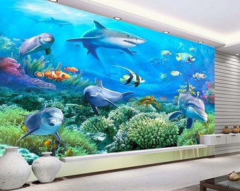 3D Underwater world 88 Wallpaper mural Wall Print Decal Wall Deco Indoor wall Murals Wall Sticker kids Child Wallpaper murals