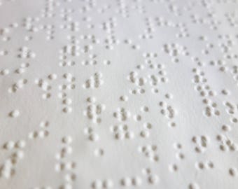 Vintage Braille Pages 10 Page Set - Double-Sided Pages