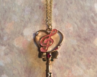 Music Gift - Music Jewelry - Music Necklace - Music Note Necklace - Treble Clef Necklace - Music Student Gift - Key Necklace - Music Lover