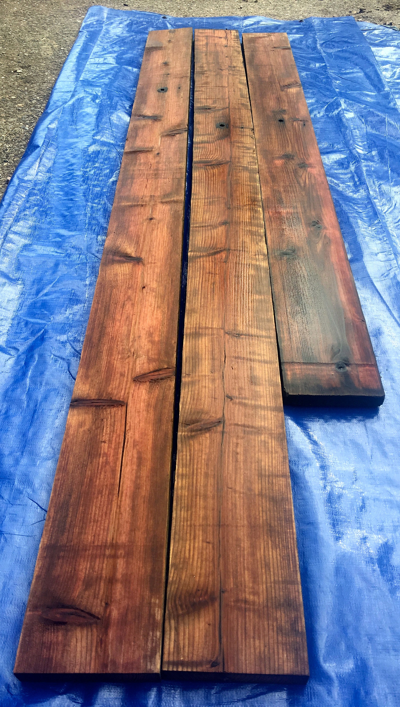 Reclaimed Old Growth Redwood Lumber 6-8' x 7 1/4 x 1