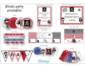 Printable Pirate Cupcake Toppers Digital &amp; Printable Pirate