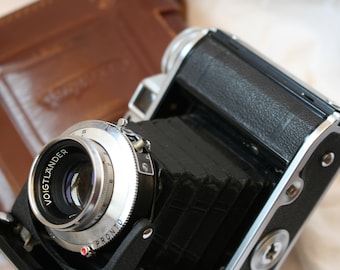 Stunning Voightlander Perkeo 1 Cased 120 Film Camera Vaskar 80mm F4.5 Lens