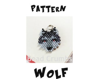 Seed Bead Wolf Pattern, Brick Stitch Bead Weaving | DIGITAL FILE