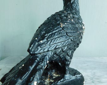 Antique cast iron bird Bird statue Antique finial Bird finial Cast iron bird Antique cast iron Fence topper